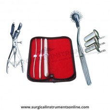 Hegar uterine dilator 3 pieces set,3-4, 7-8, 17-18, wartenberg pinwheel, mathieu speculum, collin 3pcs
